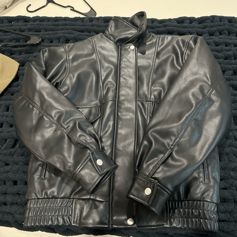 H&M Women's Black Leather Jacket